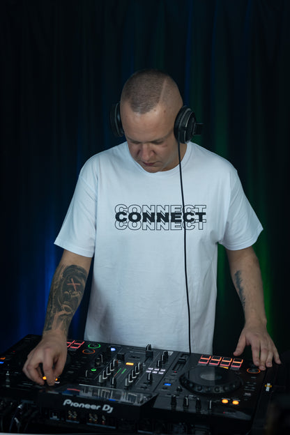 Biała koszulka CONNECT z krótkim rękawem